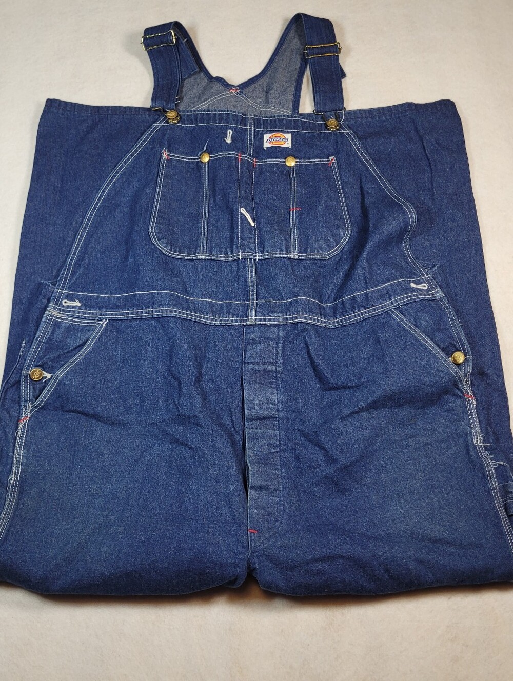 Dickies Overalls Mens 44 X 32 Blue Bibs Farmer Carpenter Utility Street Y2K